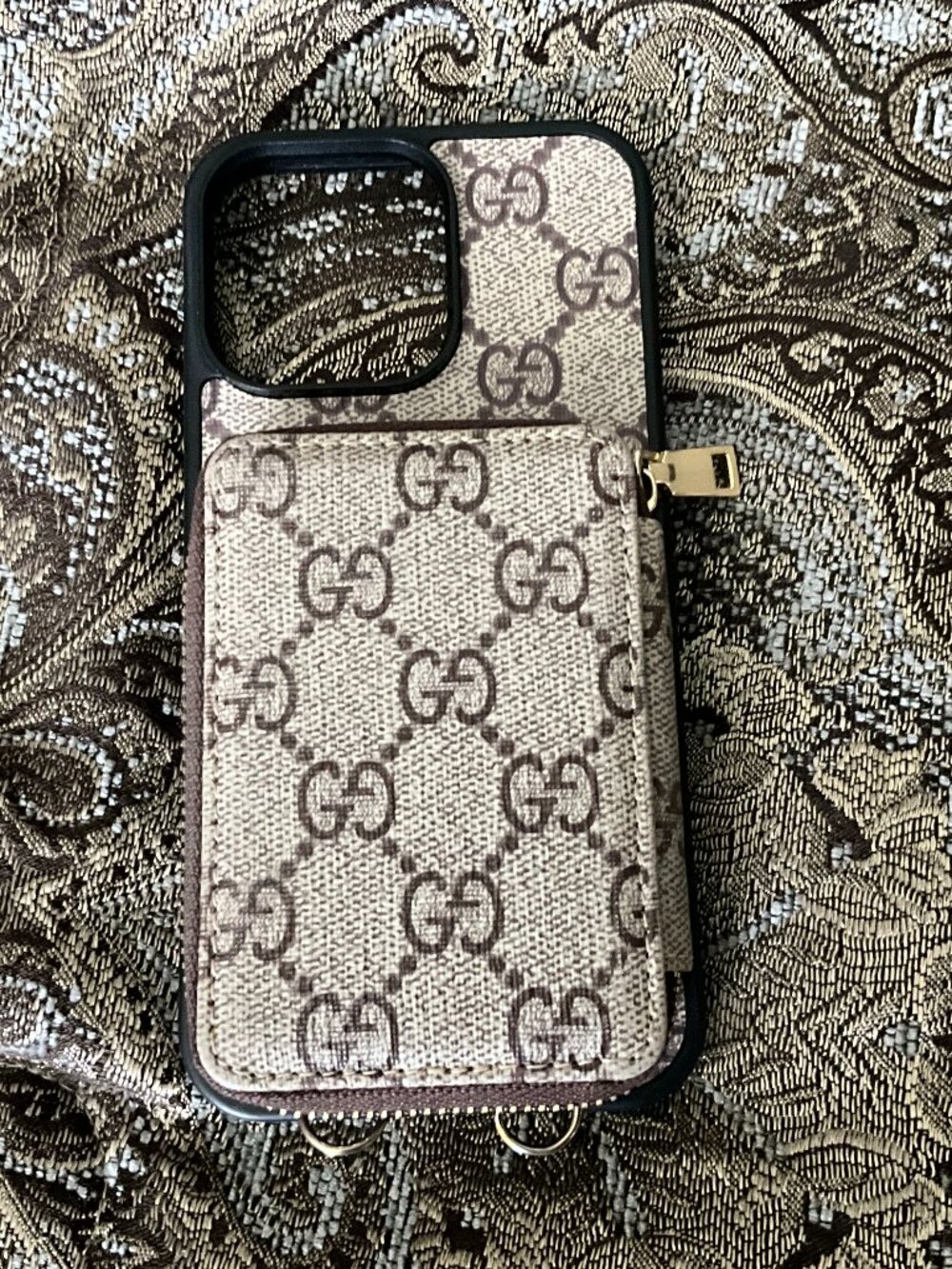 Designer-Inspired Wallet Phone Case – iPhone 15 Pro Max